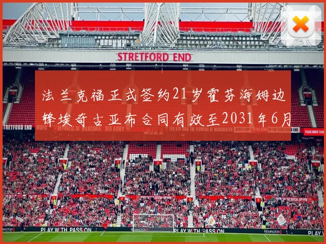 法兰克福正式签约21岁霍芬海姆边锋埃奇古亚布合同有效至2031年6月